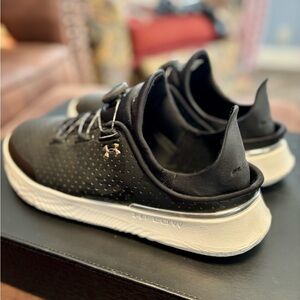 Under Armour Black and White Running Shoes